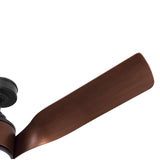 Merlin LED Smart Ceiling Fan 60", Walnut and Matte Black