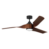 Merlin LED Smart Ceiling Fan 60", Walnut and Matte Black