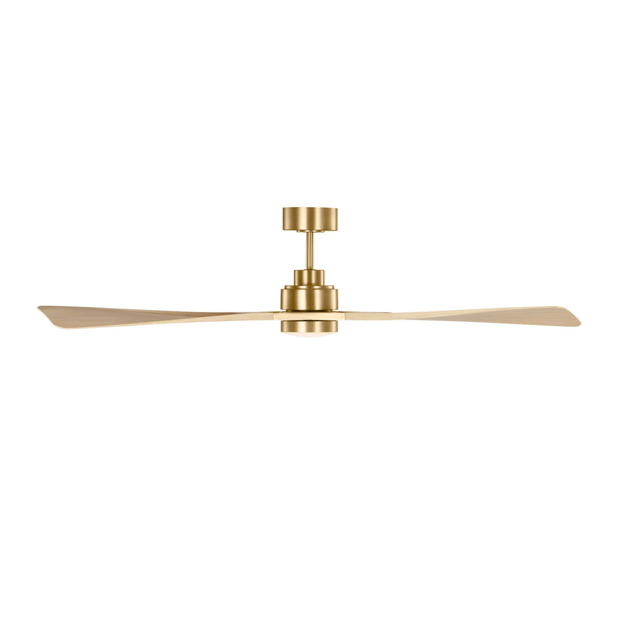 Mallard LED Smart Ceiling Fan 60", Whitewash Oak and Modern Brass