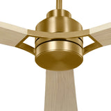 Mallard LED Smart Ceiling Fan 60", Whitewash Oak and Modern Brass