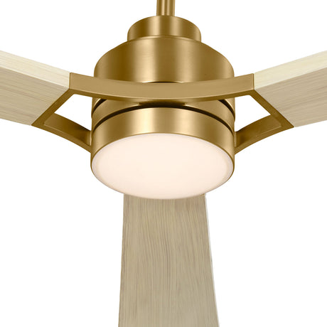 Mallard LED Ceiling Fan 60", Whitewash Oak and Modern Brass