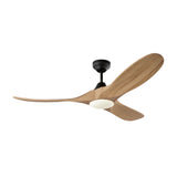 Egret LED Smart Ceiling Fan 52", Natural Oak and Matte Black