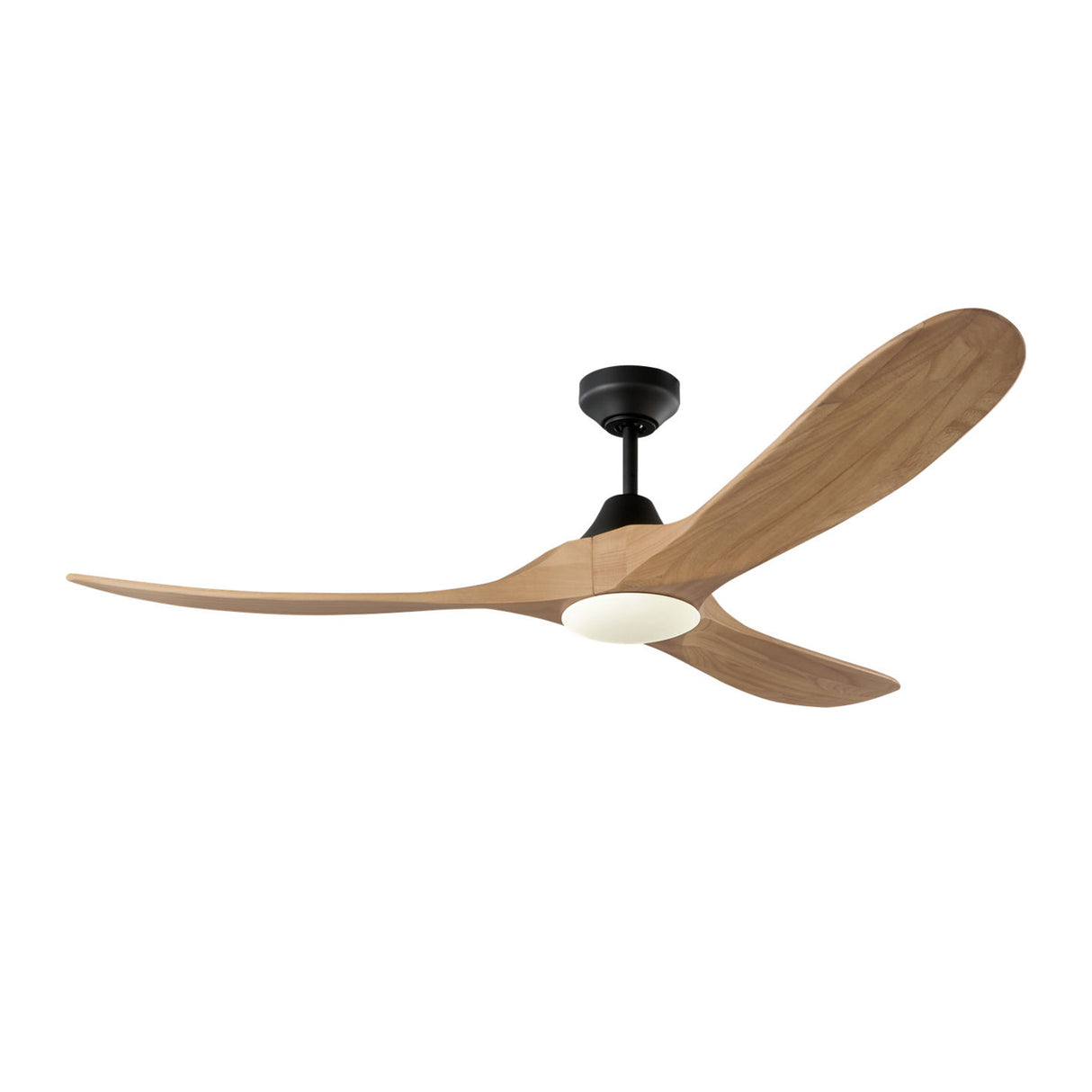 Egret LED Ceiling Fan 60", Natural Oak and Matte Black