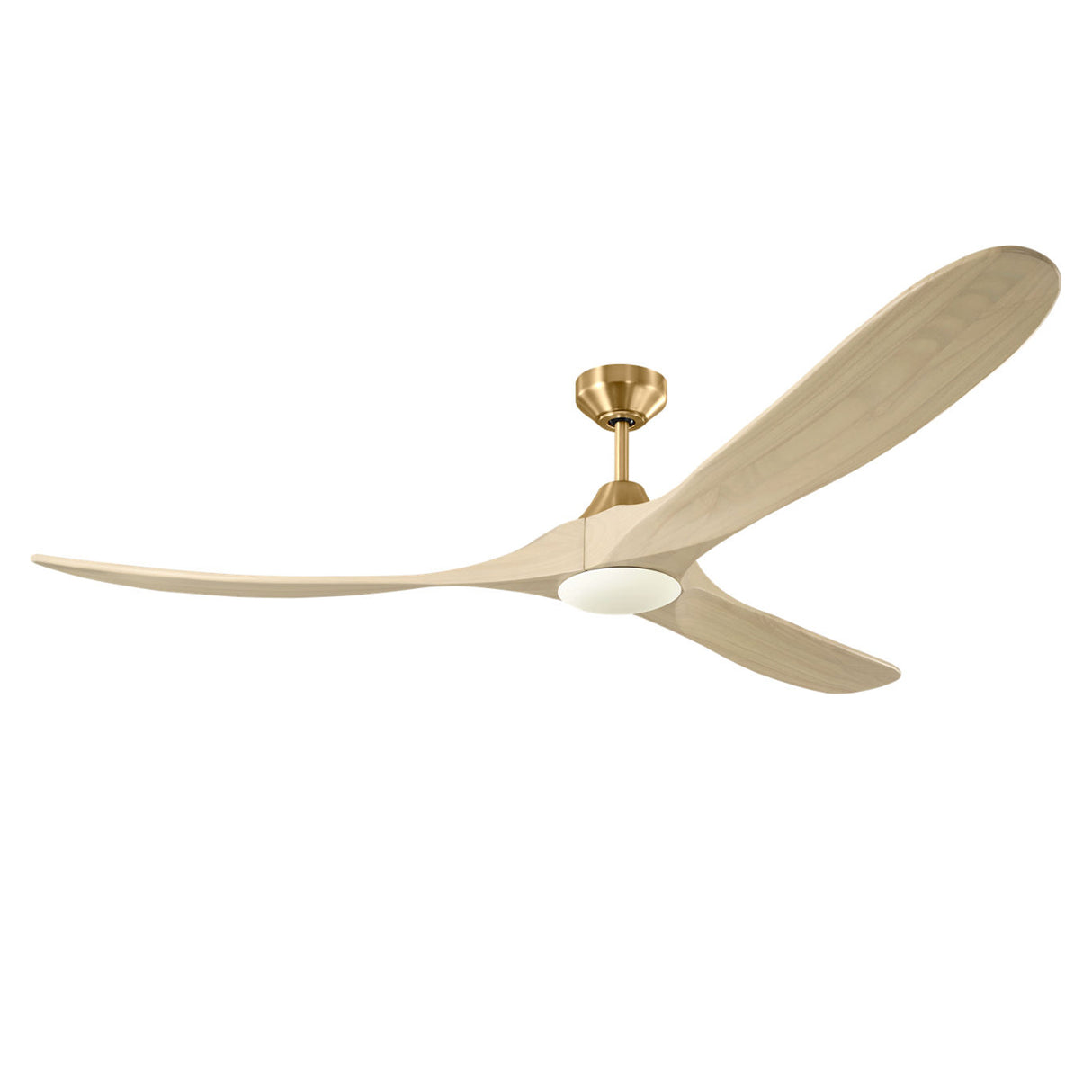 Egret LED Smart Ceiling Fan 70", Whitewash Oak and Modern Brass