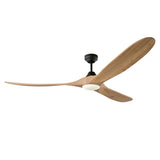 Egret LED Smart Ceiling Fan 70", Natural Oak and Matte Black