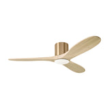 Eider LED Smart Ceiling Fan 52", Whitewash Oak and Modern Brass