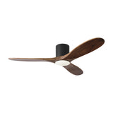 Eider LED Smart Ceiling Fan 52", Walnut Wood and Matte Black