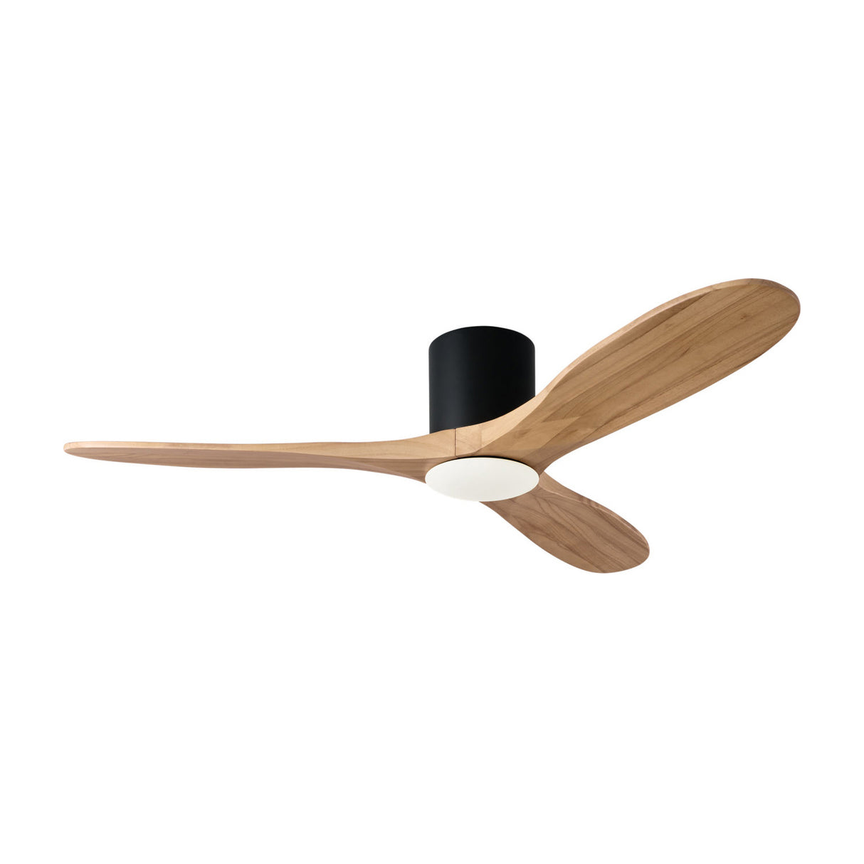 Eider LED Smart Ceiling Fan 52", Natural Oak and Matte Black