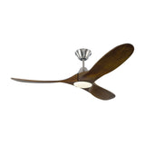 Egret LED Ceiling Fan 52", Walnut Wood and Brushed Steel