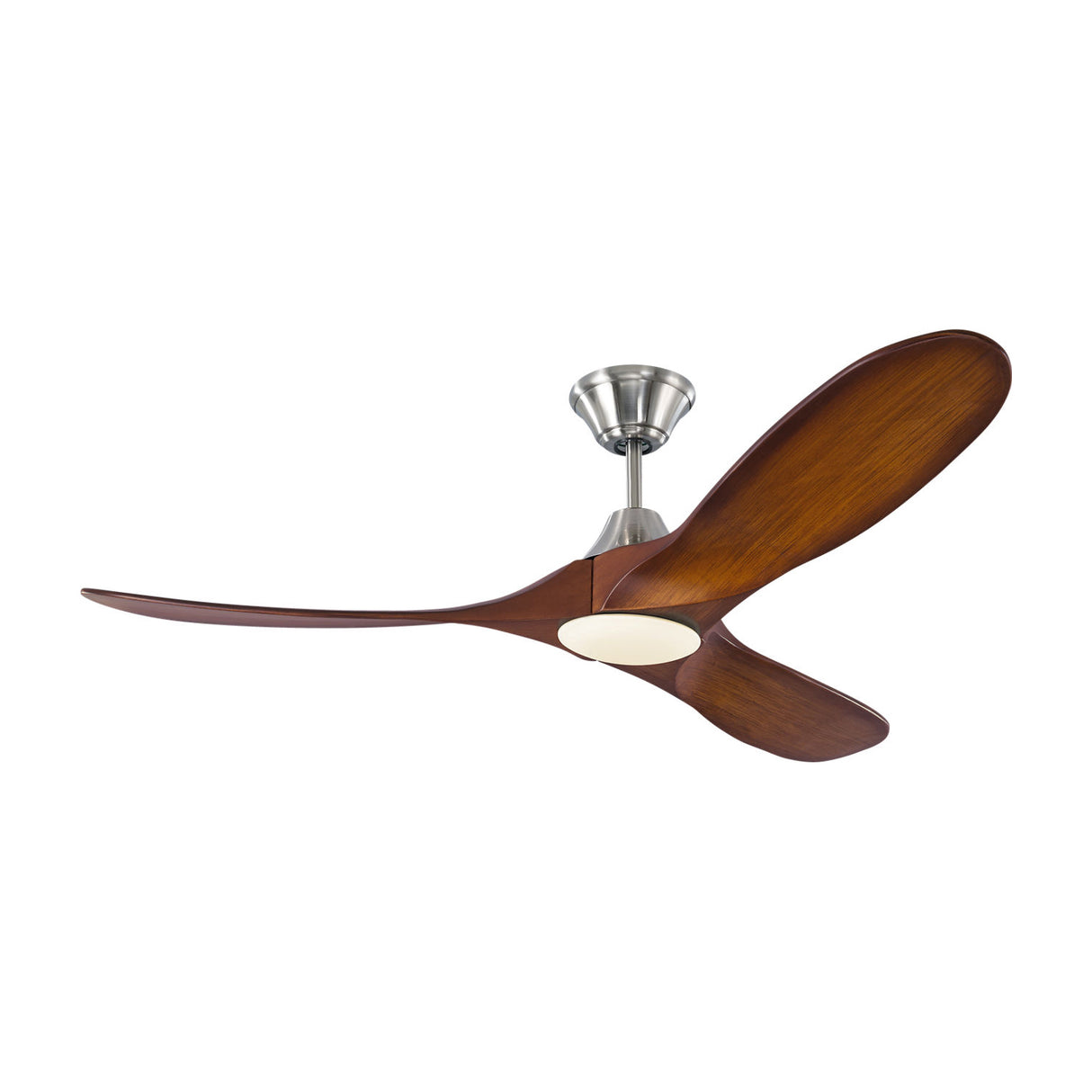 Egret LED Ceiling Fan 52", Koa Wood and Brushed Steel