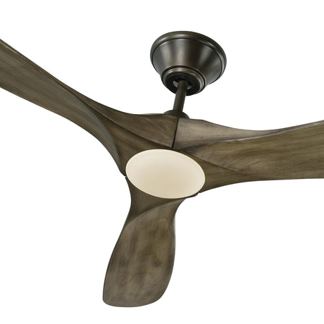 Egret LED Ceiling Fan 60", Gray Wash Oak and Aged Pewter