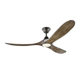 Egret LED Ceiling Fan 60", Gray Wash Oak and Aged Pewter
