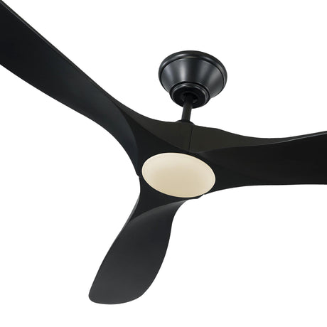 Egret LED Ceiling Fan 60", Matte Black Oak