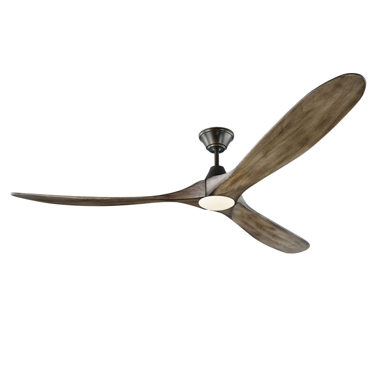 Egret LED Ceiling Fan 70", Gray Wash Oak and Aged Pewter