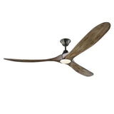 Egret LED Ceiling Fan 70", Gray Wash Oak and Aged Pewter