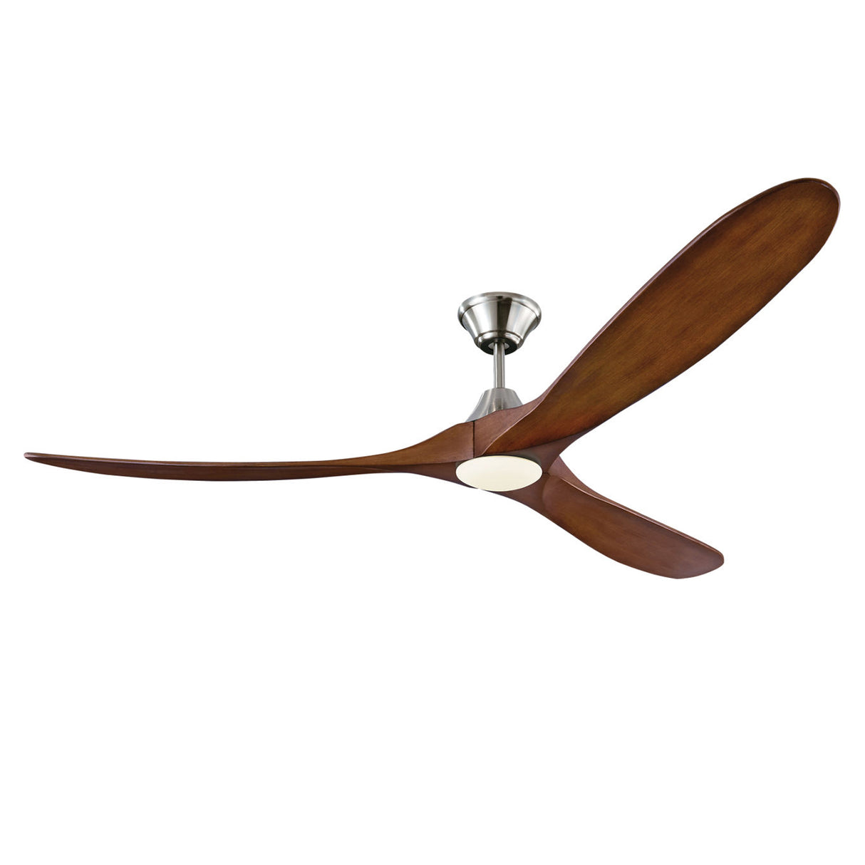 Egret LED Ceiling Fan 70", Koa Wood and Brushed Steel