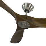 Egret Ceiling Fan 52", Walnut Wood and Brushed Steel