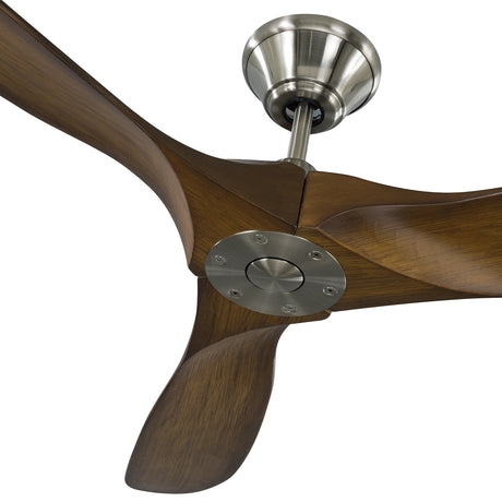 Egret Ceiling Fan 52", Koa Wood and Brushed Steel