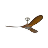 Egret Ceiling Fan 52", Koa Wood and Brushed Steel