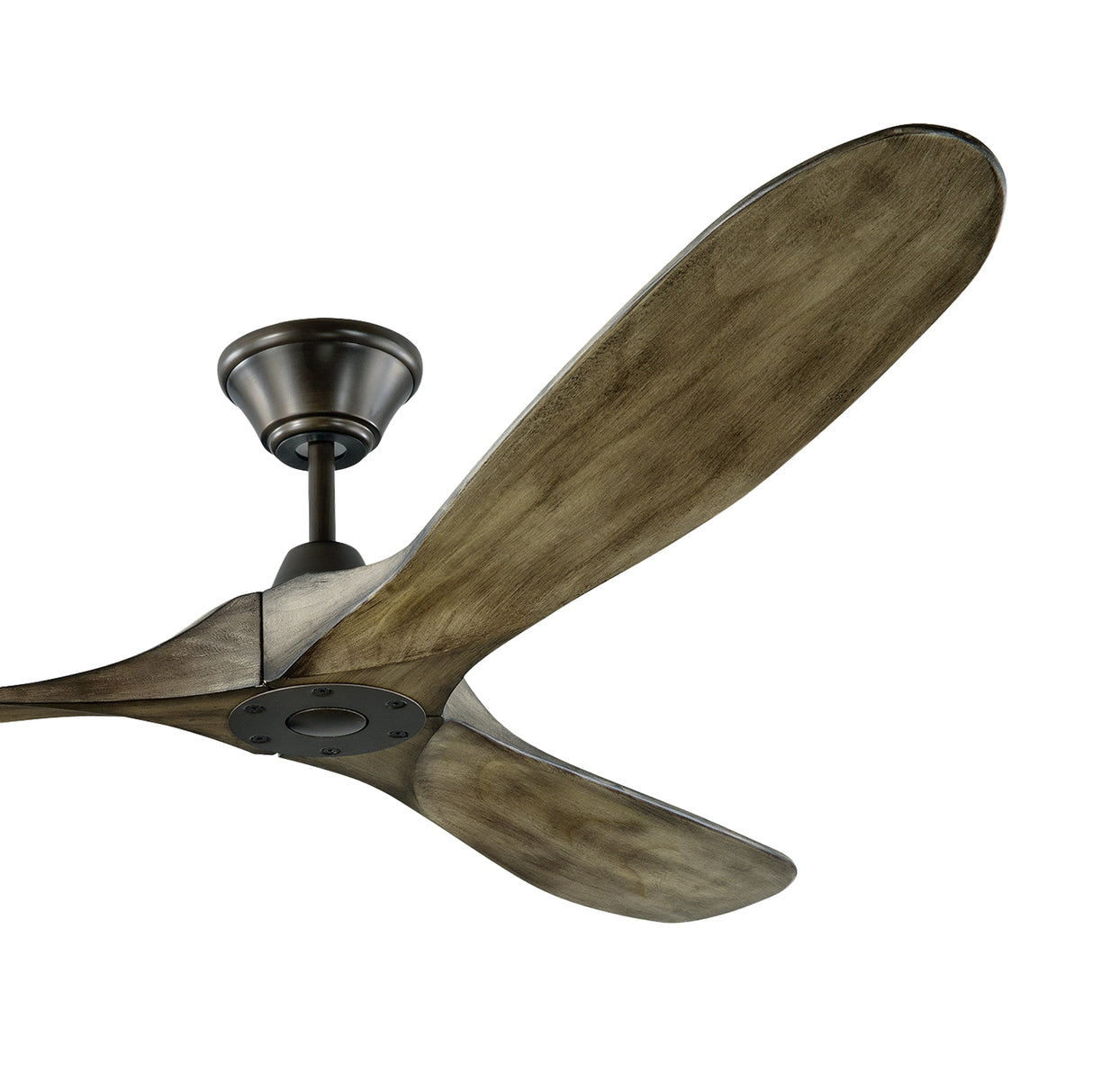 Egret Ceiling Fan 60", Gray Wash Oak and Aged Pewter