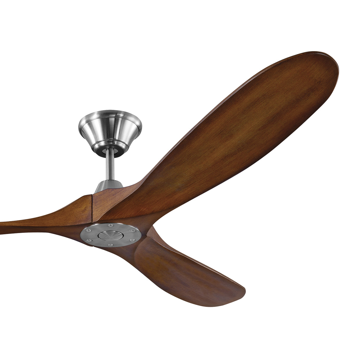 Egret Ceiling Fan 60", Koa Wood and Brushed Steel