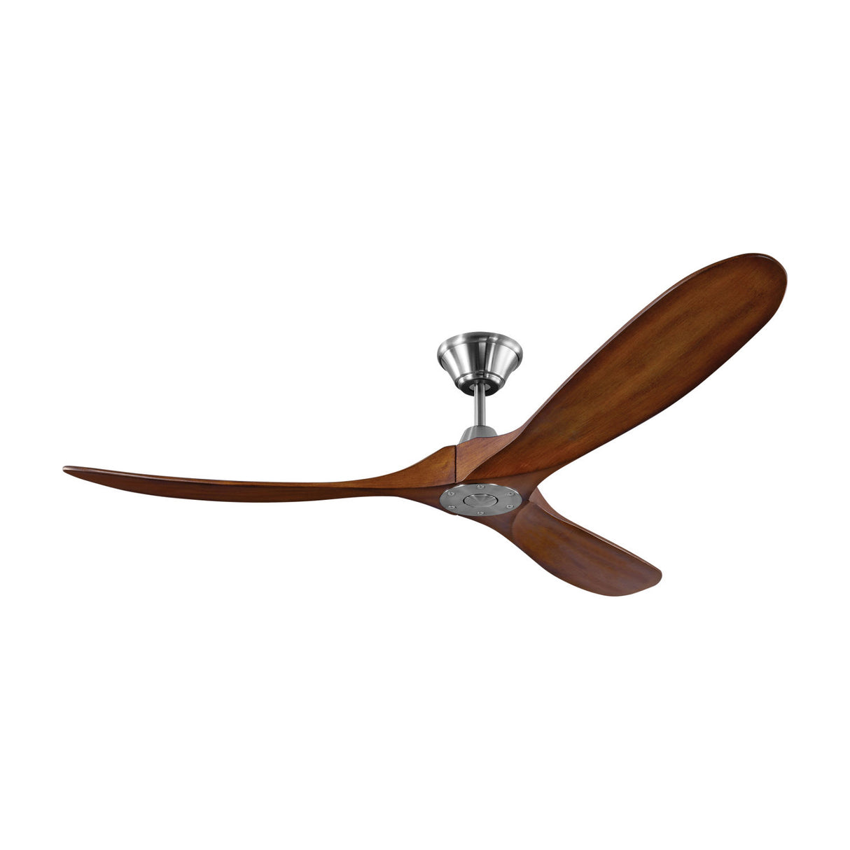Egret Ceiling Fan 60", Koa Wood and Brushed Steel