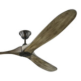 Egret Ceiling Fan 70", Gray Wash Oak and Aged Pewter