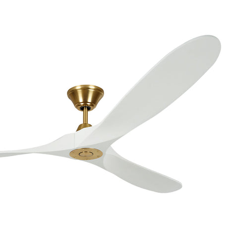 Egret Ceiling Fan 70", Matte White Oak and Modern Brass
