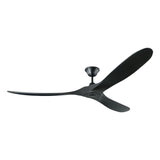 Egret Ceiling Fan 70", Matte Black Oak