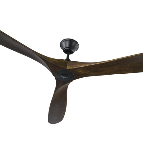 Egret Ceiling Fan 88", Walnut Wood and Matte Black