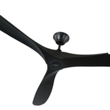 Egret Ceiling Fan 88", Matte Black Oak