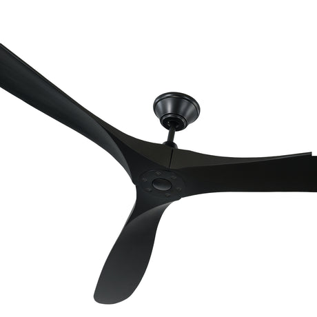 Egret Ceiling Fan 88", Matte Black Oak