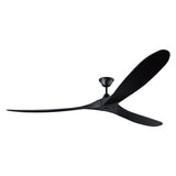 Egret Ceiling Fan 88", Matte Black Oak