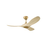 Egret Smart Ceiling Fan 44", Whitewash Oak and Modern Brass