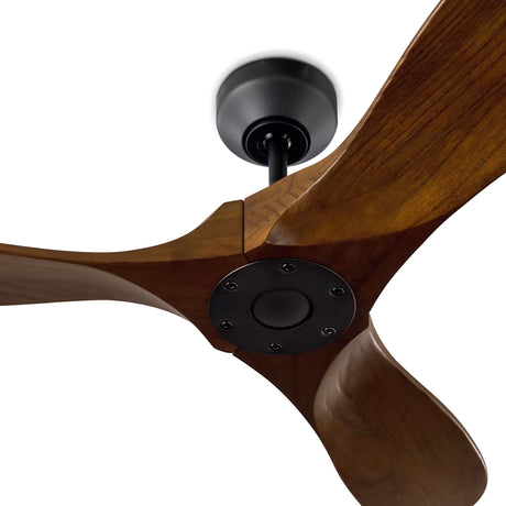 Egret Ceiling Fan 44", Walnut Wood and Matte Black