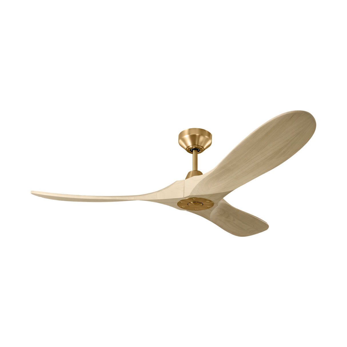 Egret Smart Ceiling Fan 52", Whitewash Oak and Modern Brass