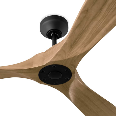 Egret Ceiling Fan 60", Natural Oak and Matte Black