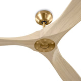 Egret Smart Ceiling Fan 70", Whitewash Oak and Modern Brass