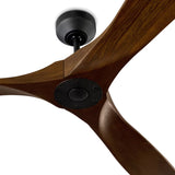 Egret Smart Ceiling Fan 70", Walnut Wood and Matte Black