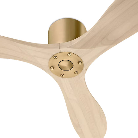 Eider Ceiling Fan 44", Whitewash Oak and Modern Brass