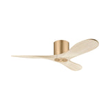 Eider Smart Ceiling Fan 44", Whitewash Oak and Modern Brass