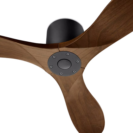Eider Ceiling Fan 44", Walnut Wood and Matte Black