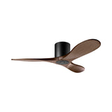 Eider Smart Ceiling Fan 44", Walnut Wood and Matte Black