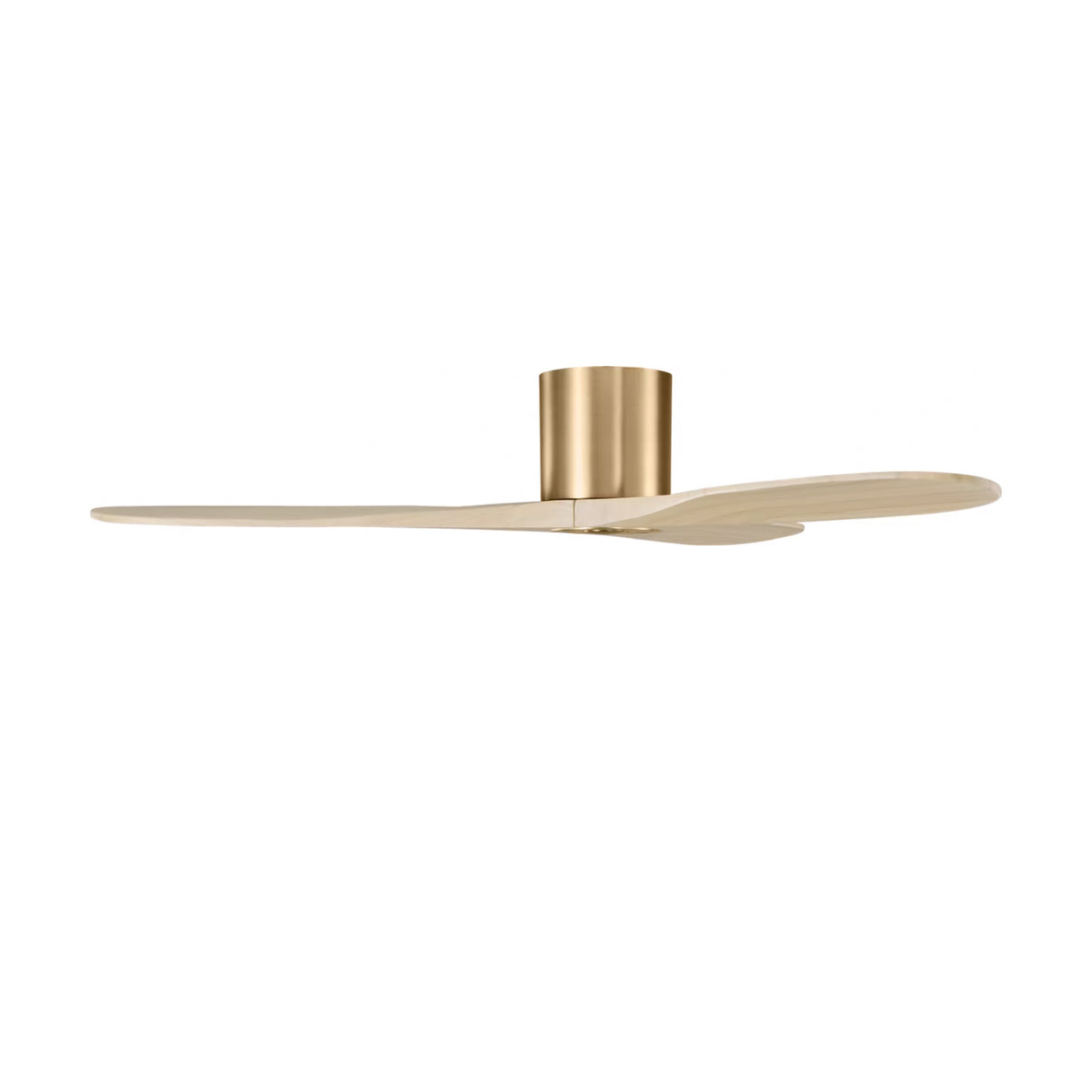 Eider Smart Ceiling Fan 52", Whitewash Oak and Modern Brass