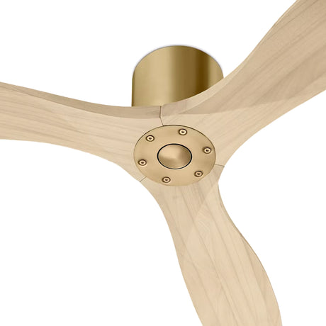 Eider Ceiling Fan 52", Whitewash Oak and Modern Brass