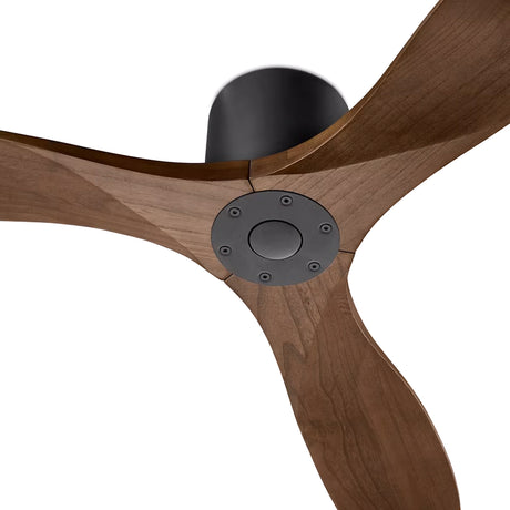Eider Ceiling Fan 52", Walnut Wood and Matte Black