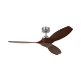 Heron Smart Ceiling Fan 52", Walnut Wood and Brushed Steel