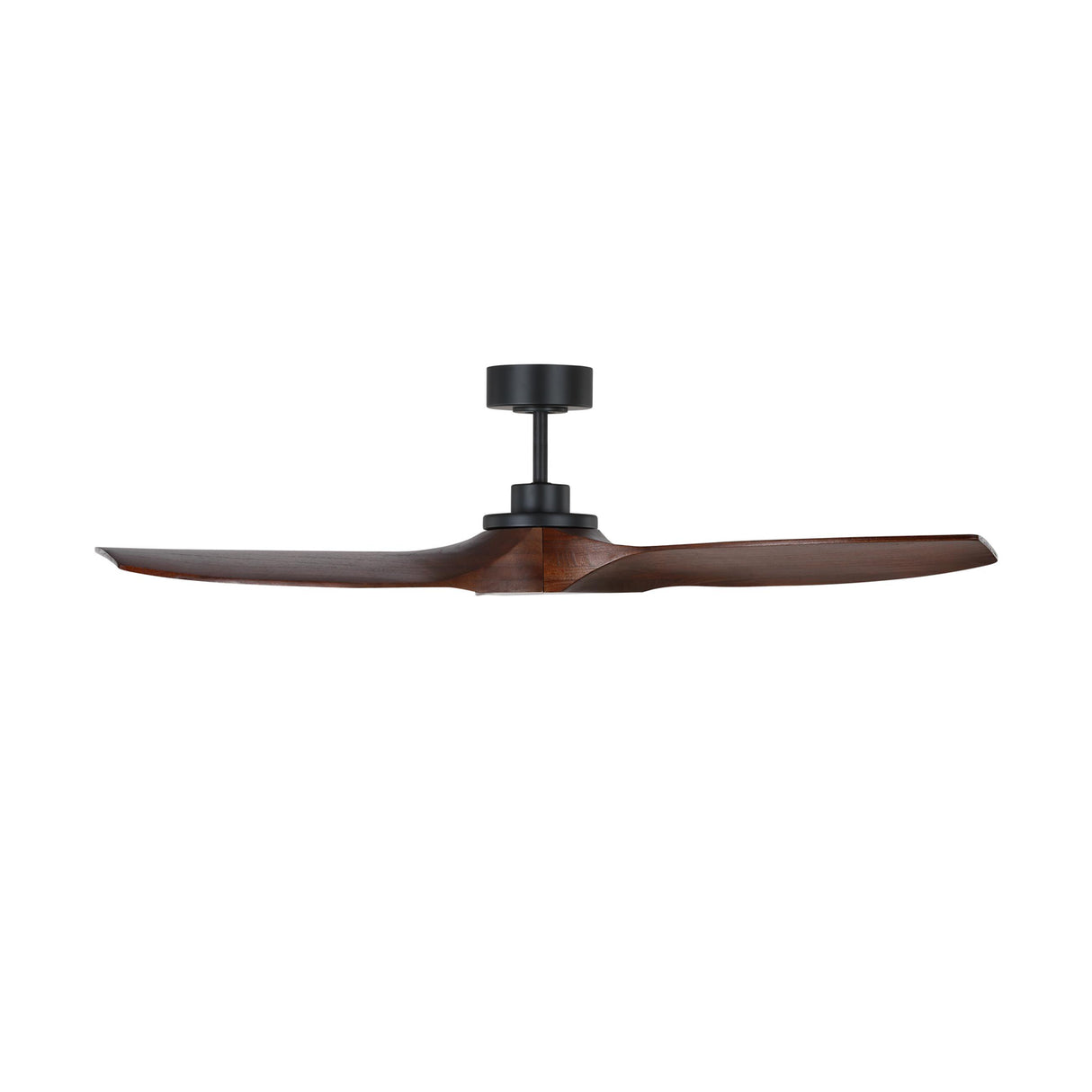Heron Smart Ceiling Fan 52", Walnut Wood and Matte Black