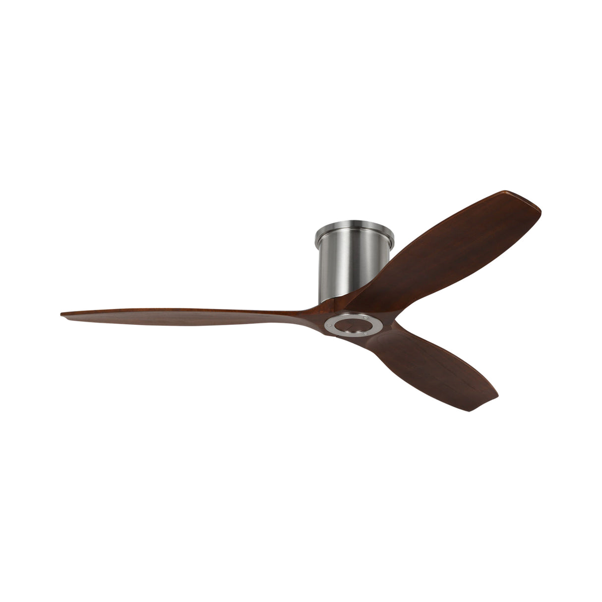 Harrier Smart Ceiling Fan 52", Walnut Wood and Brushed Steel