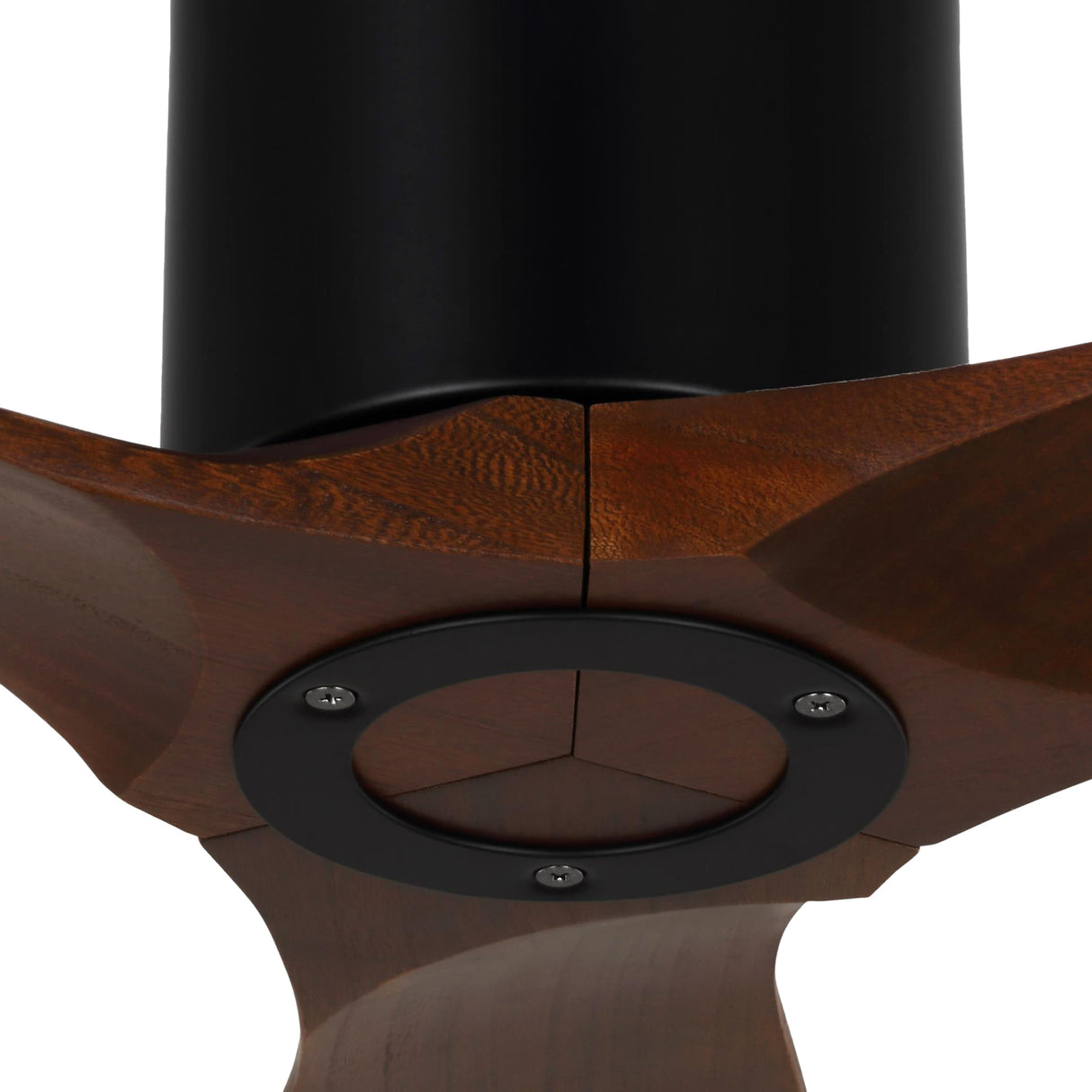Harrier Smart Ceiling Fan 52", Walnut Wood and Matte Black